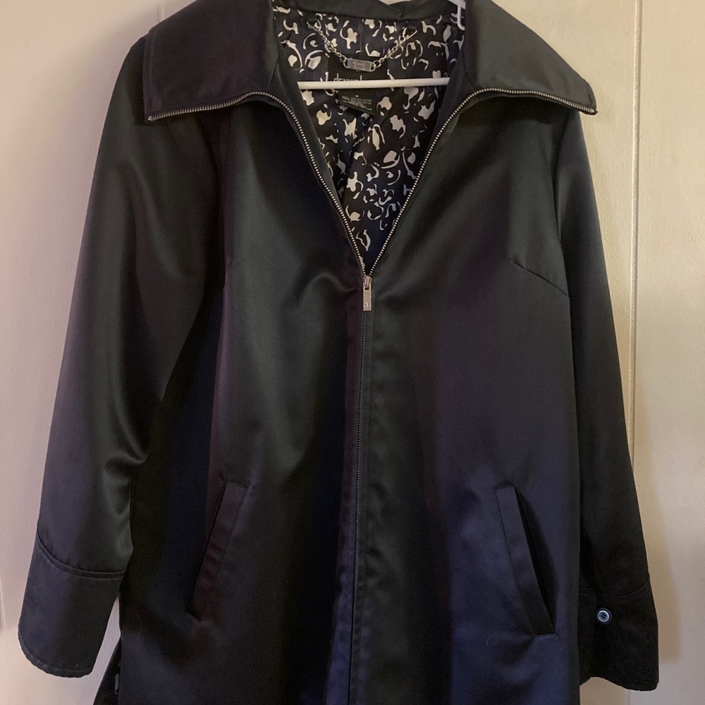 Dennis Basso Black Rain Coat